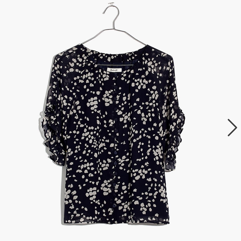 Madewell Memento Ruffle-Sleeve Top - Picture 5 of 10